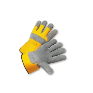 PIP West Chester 500Y Premium Split Cowhide Palm Rubberized Cuff Gloves, Gold, Box of 12